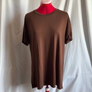 Revamped Chocolate Brown Short Sleeve Tee SM328